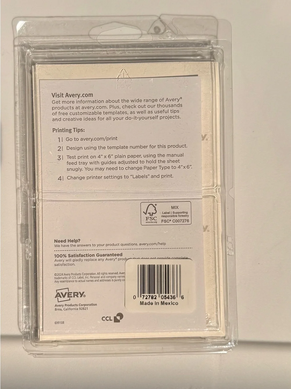Avery Multi-Use Labels - White with Blue Packaging and Red Accent